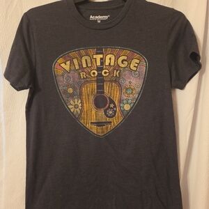 Academy Vintage Rock Graphic Tee - Charcoal